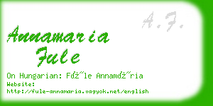 annamaria fule business card